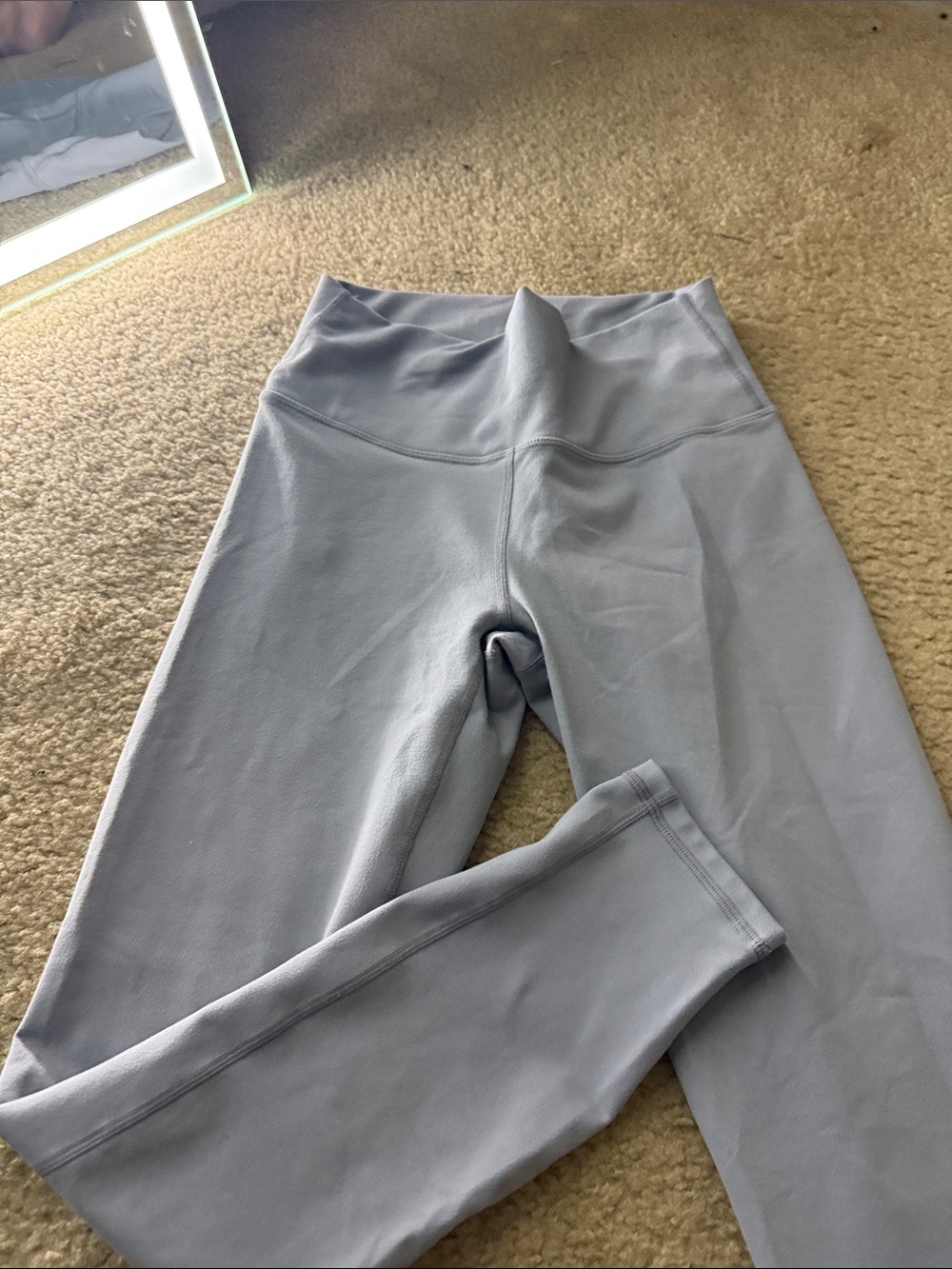 Fabletics Pale Gray High-Waist Leggings - Picture 3 of 6